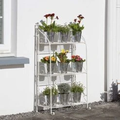 Three-tier Highbury Folding Metal Plant Stand -GardenJoy Sales Store G2663 2