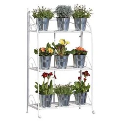 Three-tier Highbury Folding Metal Plant Stand -GardenJoy Sales Store G2663 5