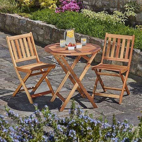 Garden Gear Acacia Hardwood Bistro Set 4 Garden Gear Acacia Hardwood Bistro Set - Image 2