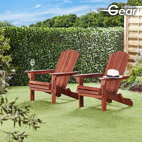 Garden Life Acacia Hardwood Folding Adirondack Chair 4 Garden Life Acacia Hardwood Folding Adirondack Chair - Image 2