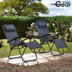 Garden Gear Zero Gravity Chair - Navy -GardenJoy Sales Store G3725202000x200020LS20320With20logo